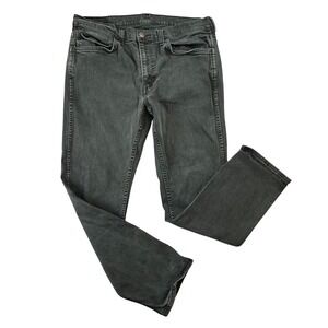 Levis 511 Slim Fit Jeans Mens 36x30 Faded Black Stretch Denim Pants 04511-0085